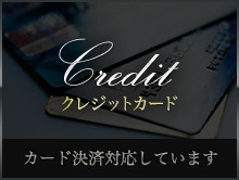 各種クレジットカード使用可能